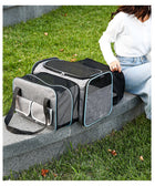 Double Expandable Pet Carrier Soft-sided Breathable Mesh Pet Travel Bag Airline Portable Large Capacity Cats Dogs Carrier Bag