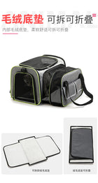 Double Expandable Pet Carrier Soft-sided Breathable Mesh Pet Travel Bag Airline Portable Large Capacity Cats Dogs Carrier Bag