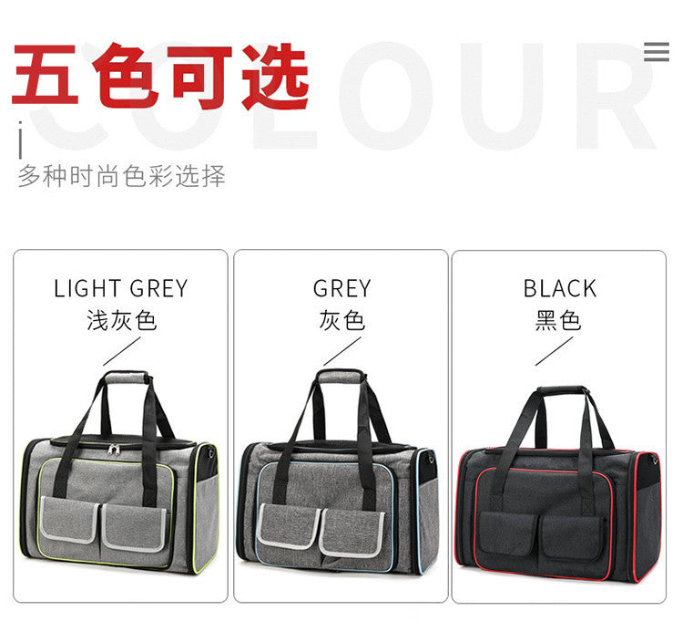 Double Expandable Pet Carrier Soft-sided Breathable Mesh Pet Travel Bag Airline Portable Large Capacity Cats Dogs Carrier Bag
