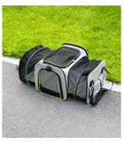 Double Expandable Pet Carrier Soft-sided Breathable Mesh Pet Travel Bag Airline Portable Large Capacity Cats Dogs Carrier Bag