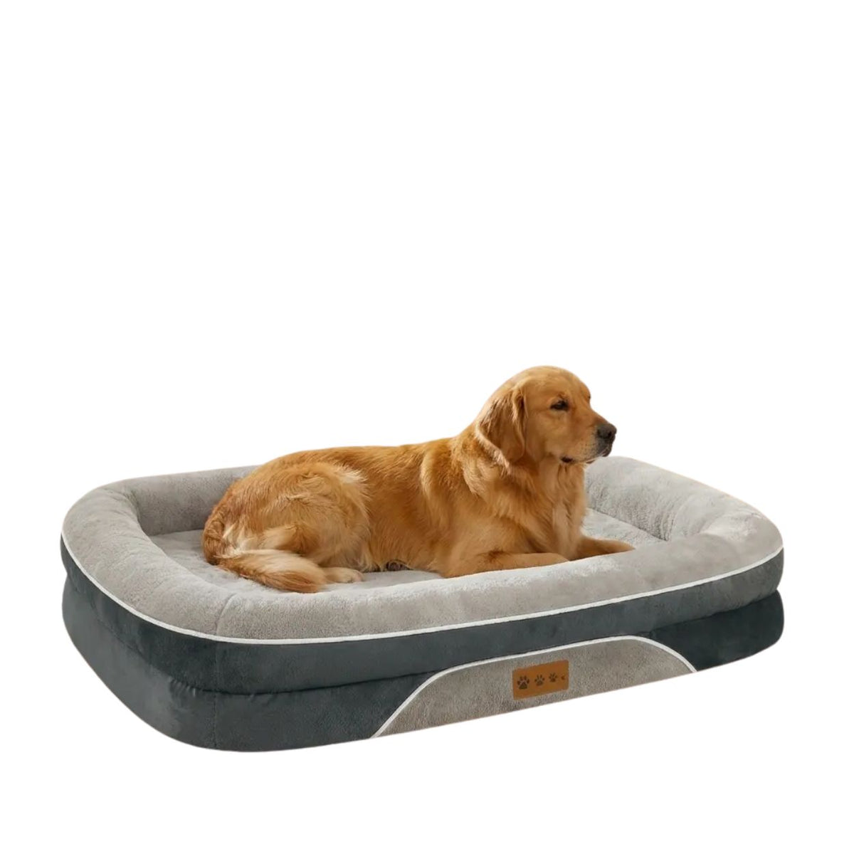Orthopedic Large Dog Bed, Washable Orthopedic Large Dog Bed - Dog Beds Large Sized Dogs with Removable Cover Waterproof Pet Bed with Bolster for Extra Large Pe