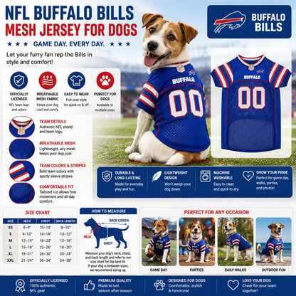PETS FIRST NFL BUFFALO BILLS MESH JERSEY for DOGS