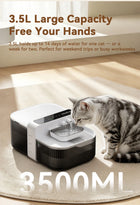ROJECO 3.5L Wireless Pet Water Fountain Cat Water Dispenser 2000mAh Automatic Sewage Separation Cat Drinking Fountain Supplies