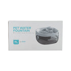 Pet Water Fountain 1.85Gal Large Capacity, Ultra-Quiet 30dB Cat Drinking Dispenser with 2 Filters, 5V USB Pump Auto Circulating, Anti-Dry Burn for Dogs Cats, White