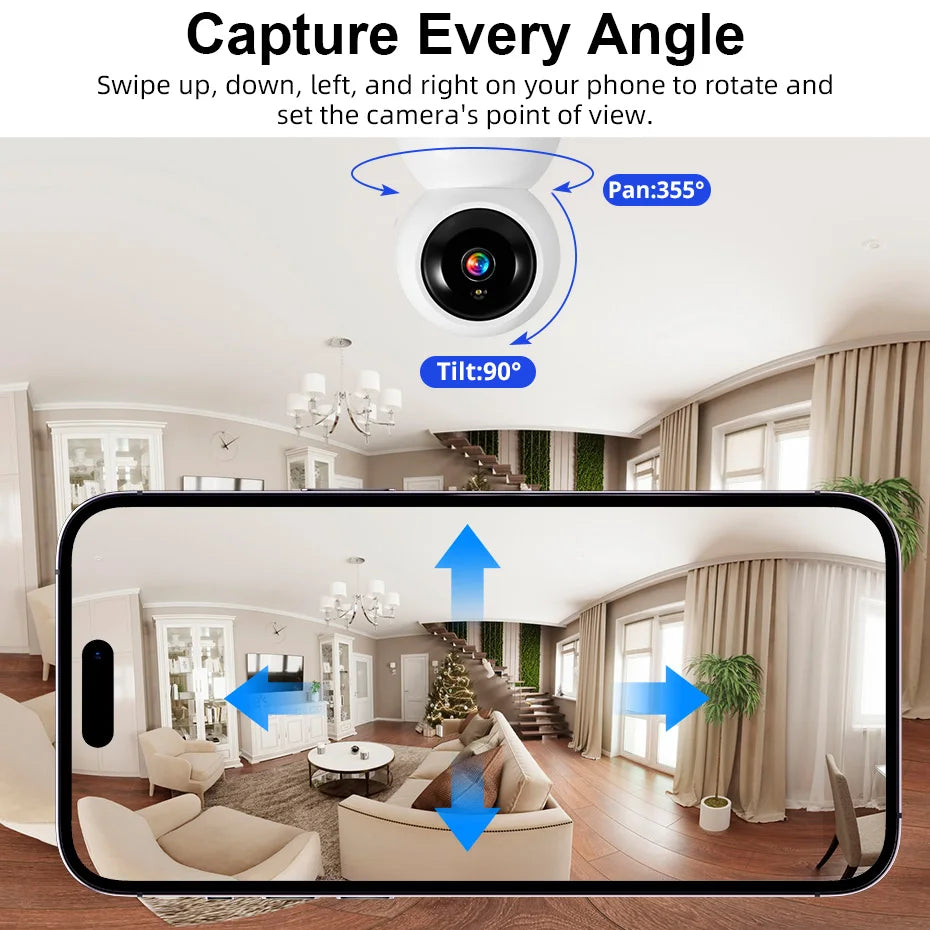 FUERS 4K 8MP WiFi IP Pet Camera Dog Camera Tuya Smart Home Security Wireless Surveillance Camera Baby Monitor Mini Cam