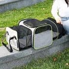 Double Expandable Pet Carrier Soft-sided Breathable Mesh Pet Travel Bag Airline Portable Large Capacity Cats Dogs Carrier Bag