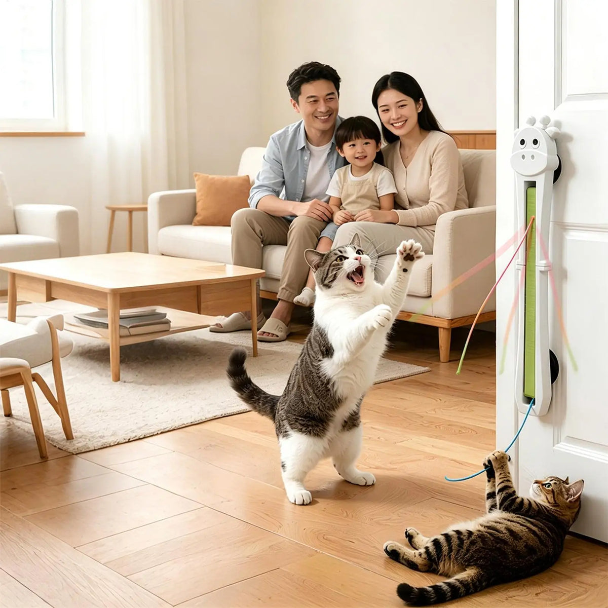 Automatic Cat Teaser Wall Mount Interactive Moving Toy Electric Pet Games Kitten Exercise Mental Stimulation Play for Indoor