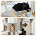 Multi-Level Cat Tree Tower with Scratching Posts, Condo, Hammock, Cat Scratching Board,Cat Accessories,Cat Furniture,Indoor Cats
