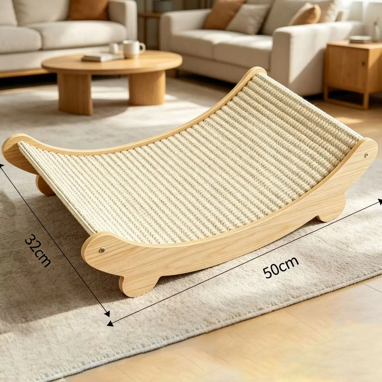 Wooden Cat Scratching Pads Multifuction Cats Sleeping Bed Detachable Wear-resistant Cat Scratch Board Kitten Grinding Cats Toys