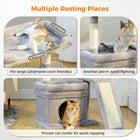Small Cat Tree for Indoor Cat Tower with Sisal Scratching Post and Pad Wide Top Perch Large Cat Condo Cat Scratchers Cat Toys