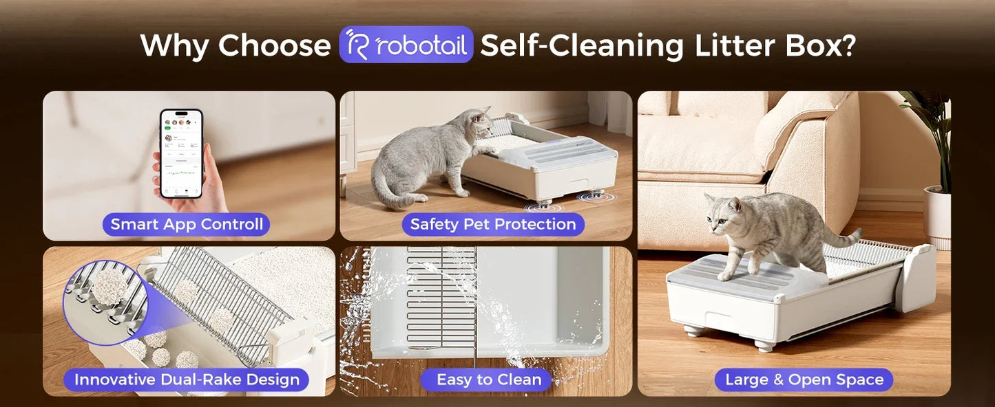 FurStarSelf Cleaning Litter Box, Upgraded Open-Top Automatic Cat Litter Box For Multiple Cats, Weight Sensors Safety Protection
