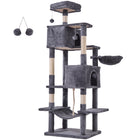 JHK Cat Tree Tower 66 Inch Large Multi Level Cat Climbing Tower with Condo Natural Sisal Scratching Posts Pet House for Indoor