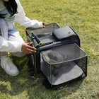 Dog Cat Pet Carrier Bag Foldable Travel Dog Carrier Two Side Expandable Pet Carrier Backpack Pet Travel Carrier