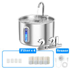 2.2L Stainless Steel Automatic Pet Water Dispenser Fountain For Cats And Dogs Drinking Bowl Easy To Clean Multiple Pets Supplies