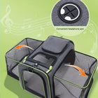 Dog Cat Pet Carrier Bag Foldable Travel Dog Carrier Two Side Expandable Pet Carrier Backpack Pet Travel Carrier