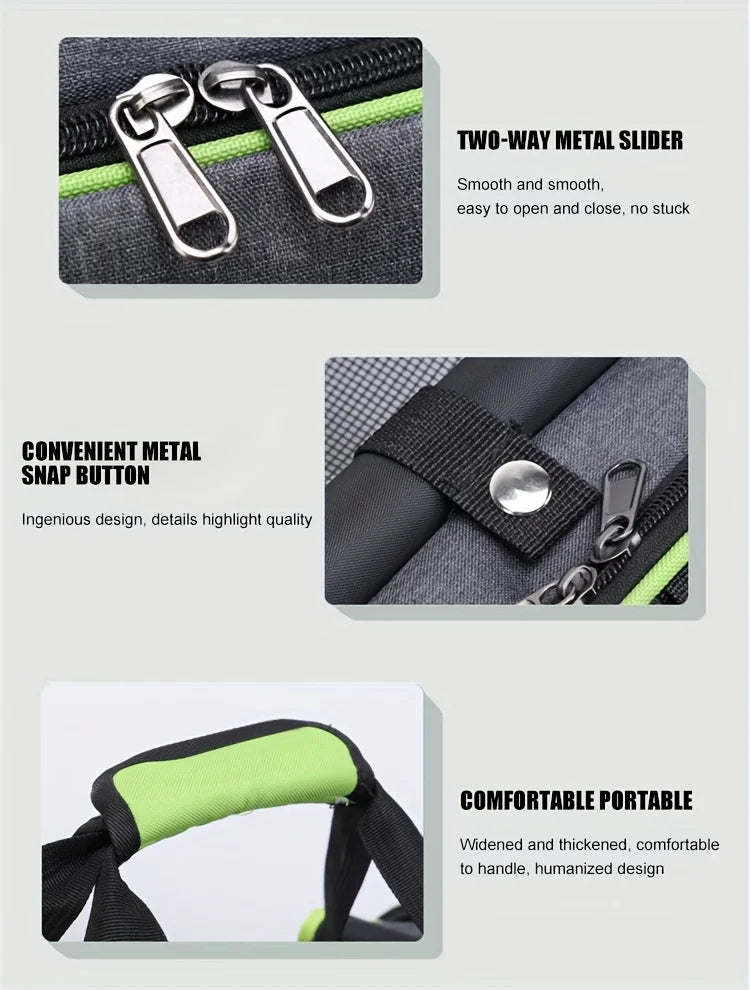 Dog Cat Pet Carrier Bag Foldable Travel Dog Carrier Two Side Expandable Pet Carrier Backpack Pet Travel Carrier