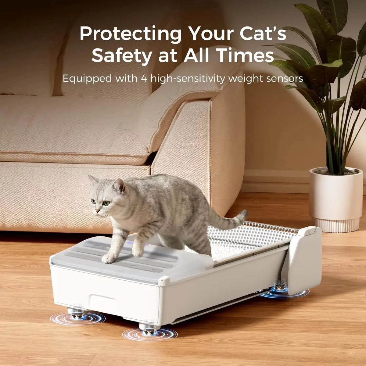 FurStarSelf Cleaning Litter Box, Upgraded Open-Top Automatic Cat Litter Box For Multiple Cats, Weight Sensors Safety Protection