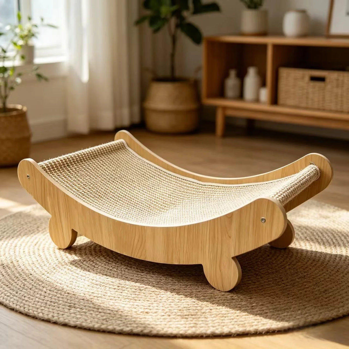 Wooden Cat Scratching Pads Multifuction Cats Sleeping Bed Detachable Wear-resistant Cat Scratch Board Kitten Grinding Cats Toys