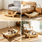 Wooden Cat Scratching Pads Multifuction Cats Sleeping Bed Detachable Wear-resistant Cat Scratch Board Kitten Grinding Cats Toys