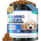 Calming with Melatonin Dog Supplement, Calming Aid for Dogs - Promote Relaxation, Reduce Stress, Motion Sickness - 60 Soft Chews
