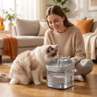 Automatic Pet Water Fountain for Cats and Dogs, USB Powered Circulating Water Dispenser, Quiet Filtered Oxygenated Flowing Water, Large Capacity Easy to Clean, Halloween Christmas Gift (Battery Not Included)