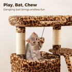 Small Cat Tree for Indoor Cat Tower with Sisal Scratching Post and Pad Wide Top Perch Large Cat Condo Cat Scratchers Cat Toys