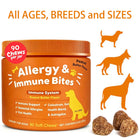 Dog Allergy & Immune Bites for Samll Medium Large, Dog Probiotics Chews for Itchy Skin and Ears - Lamb, Peanut Butter, Salmon