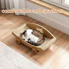 Sisal Cat Scratching Pad ,Sofa With Sisal Ball Toy,Reusable Cat Scratcher Bed with Ball – Wooden Frame, Durable Woven Surface, Pet Sleeping Playing Grinding Mat for Small Medium Large Cats