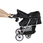 Dog Stroller 3/4-Wheels w/Storage Basket & Cup Holder Foldable Cat Pet Stroller