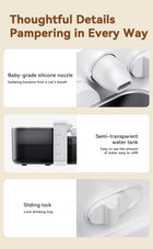ROJECO 3.5L Wireless Pet Water Fountain Cat Water Dispenser 2000mAh Automatic Sewage Separation Cat Drinking Fountain Supplies