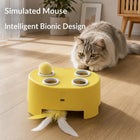 Automatic Cat Puzzle Toy, Intelligent Sensing Auto Start‑Stop Cat Interactive Toy with Multiple Speed Modes, Bite‑Resistant Dura