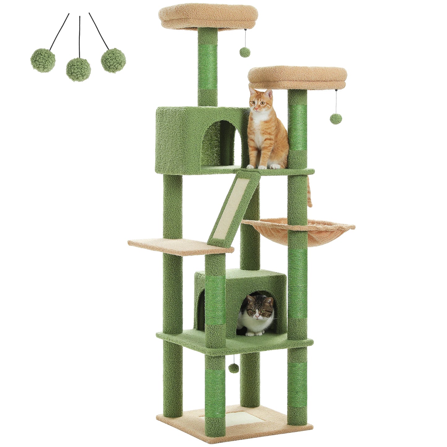 Multi-Level Cat Tree Tower with Scratching Posts, Condo, Hammock, Cat Scratching Board,Cat Accessories,Cat Furniture,Indoor Cats