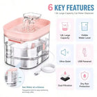 Automatic Pet Water Fountain for Cats and Dogs, USB Powered Circulating Water Dispenser, Quiet Filtered Oxygenated Flowing Water, Large Capacity Easy to Clean, Halloween Christmas Gift (Battery Not Included)