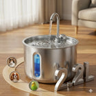 2.2L Stainless Steel Automatic Pet Water Dispenser Fountain For Cats And Dogs Drinking Bowl Easy To Clean Multiple Pets Supplies