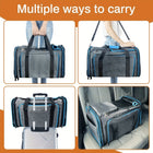 Dog Cat Pet Carrier Bag Foldable Travel Dog Carrier Two Side Expandable Pet Carrier Backpack Pet Travel Carrier