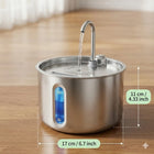2.2L Stainless Steel Automatic Pet Water Dispenser Fountain For Cats And Dogs Drinking Bowl Easy To Clean Multiple Pets Supplies