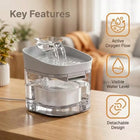 Automatic Pet Water Fountain for Cats and Dogs, USB Powered Circulating Water Dispenser, Quiet Filtered Oxygenated Flowing Water, Large Capacity Easy to Clean, Halloween Christmas Gift (Battery Not Included)