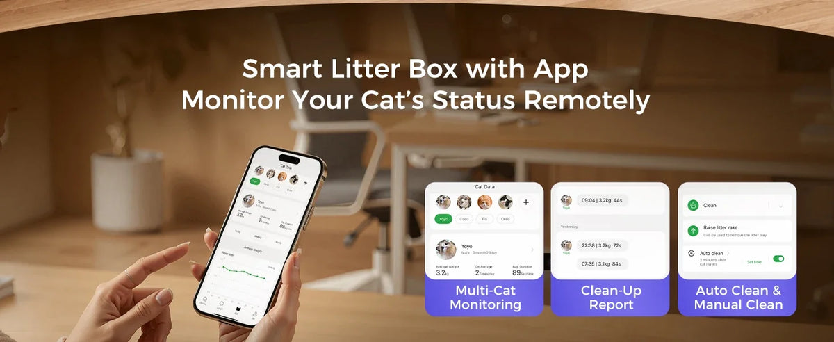 FurStarSelf Cleaning Litter Box, Upgraded Open-Top Automatic Cat Litter Box For Multiple Cats, Weight Sensors Safety Protection