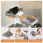 Multi-Level Cat Tree Tower with Scratching Posts, Condo, Hammock, Cat Scratching Board,Cat Accessories,Cat Furniture,Indoor Cats