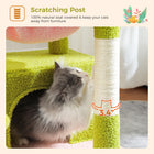 4-in-1 Cat Tree with Large Cat Condo, Sisal Scratching Post, Deep Hammock, Cozy Top Perch, Small Cat Tower for Indoor, Cat Toys