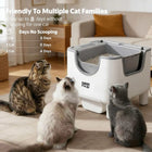 2026 New NestPawly M07 Self-Cleaning Litter Box - Open-Top Automatic Cat Litter Box with Odor Control, Safety Features, and Easy Maintenance