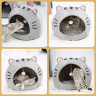 Cartoon Cat Bed Sleeping Dog Basket Tent Puppy Cave Sofa Pet Bed Small and Medium Cats House Cozy Kitten Cave Cushion