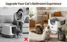 2026 New NestPawly M07 Self-Cleaning Litter Box - Open-Top Automatic Cat Litter Box with Odor Control, Safety Features, and Easy Maintenance