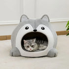 Cartoon Cat Bed Sleeping Dog Basket Tent Puppy Cave Sofa Pet Bed Small and Medium Cats House Cozy Kitten Cave Cushion