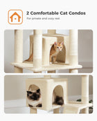 Multi-Level Cat Tree Tower with Scratching Posts, Condo, Hammock, Cat Scratching Board,Cat Accessories,Cat Furniture,Indoor Cats