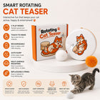 Smart Rotating Cat Teaser, Rechargeable Interactive Cat Toy with 5 Play Modes, Touch-To-Wake, Auto Sleep, Multi-Surface Mounting and Replaceable String for Indoor Cats & Kittens