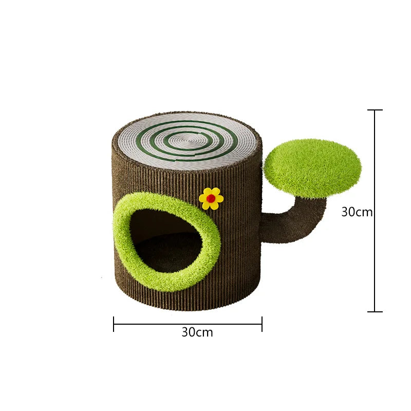 Winter Cat Villas, Cat Nests, Cat Climbing Frames, Cat Trees, Pet Cat Toys, Cat Holes in the Shape of Tree Stumps and Rings