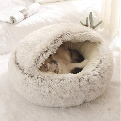 Cat Bed Cat Nest Comfortable Sleeping Cushion for Gifts, Soft Cat Beds with Hood, Anti-Anxiety Dog Bed, Pet Care Supplies, Pet Products, Summer Gift, Cat Furniture Cat Toys for Indoor Cats, Valentine'S Day Gift, Cat Stuff