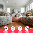 Cozy Cats Beds Pad Dogs Mattress Warm Soft Plush Pets Bed Shell-Shaped Semi-Enclosed Cat Sleeping Nests for Small Dogs Kitten