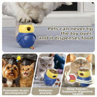 Indoor Cats Weight Loss Wobble Tumbler Feeder Food Dispenser, Fun Sliding Rolling, Enrichment Portion Control Slow Feeder for Kittens & Adult Cats